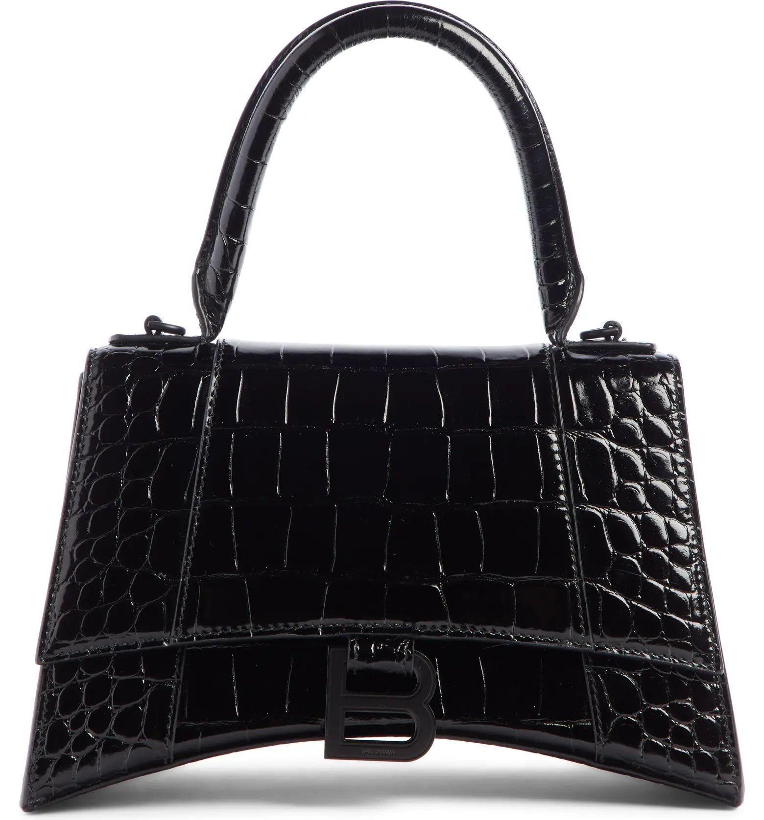 Balenciaga Extra Small Hourglass Croc Embossed Leather Top Handle Bag | Nordstrom | Nordstrom