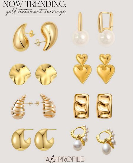 Gold statement earrings that dress up any outfit 

#LTKStyleTip