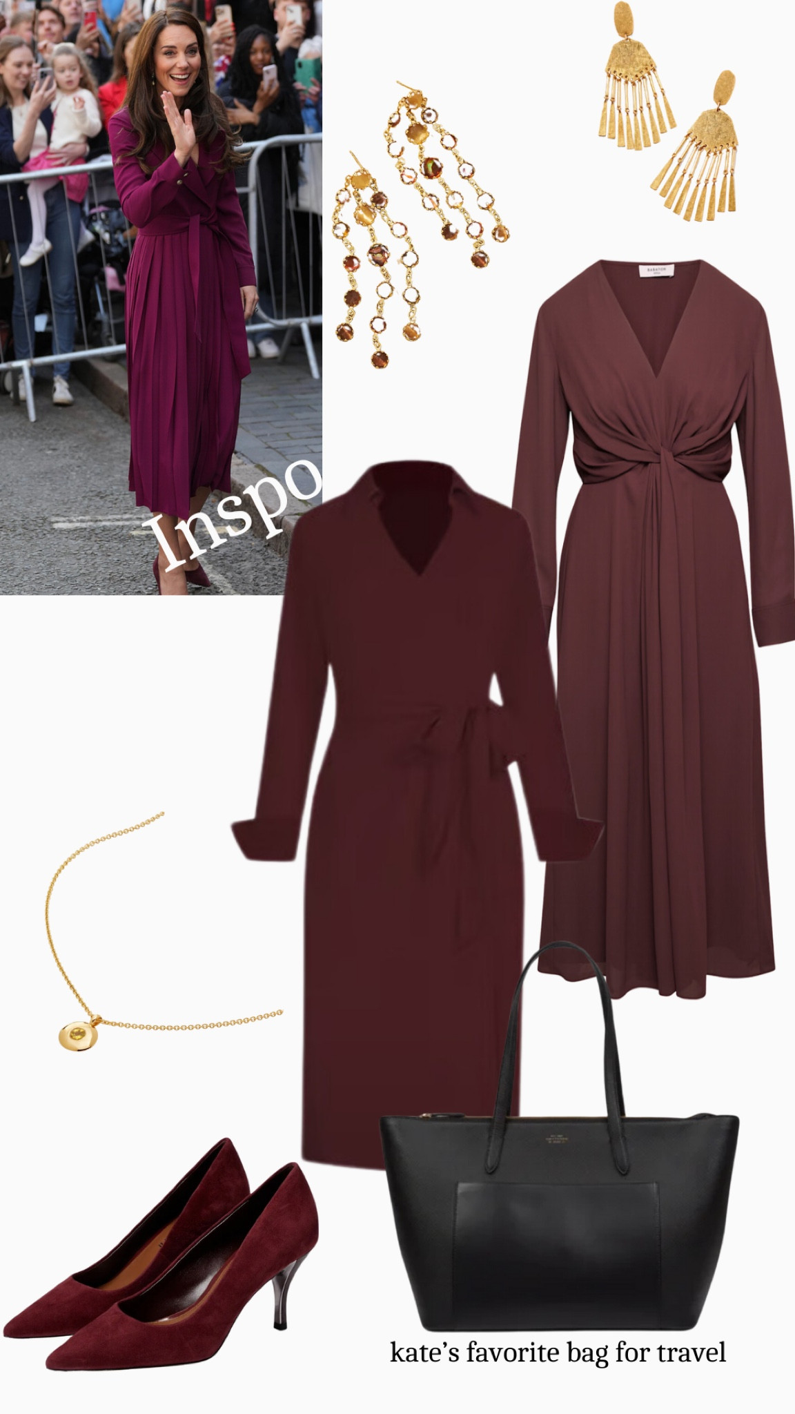 Celeb Style Inspo

Kate Middleton Burgundy Coat Dress

Alex Marie orange Aritzia


Burgundy Suede Heels: Donald Pliner
Gold Citrine Necklace: Monica Vinader
Vintage Gold Statement Earrings: Kendra Scott or Anthropologie

#LTKShoeCrush #LTKItBag

#LTKOver40 #LTKSeasonal #LTKStyleTip