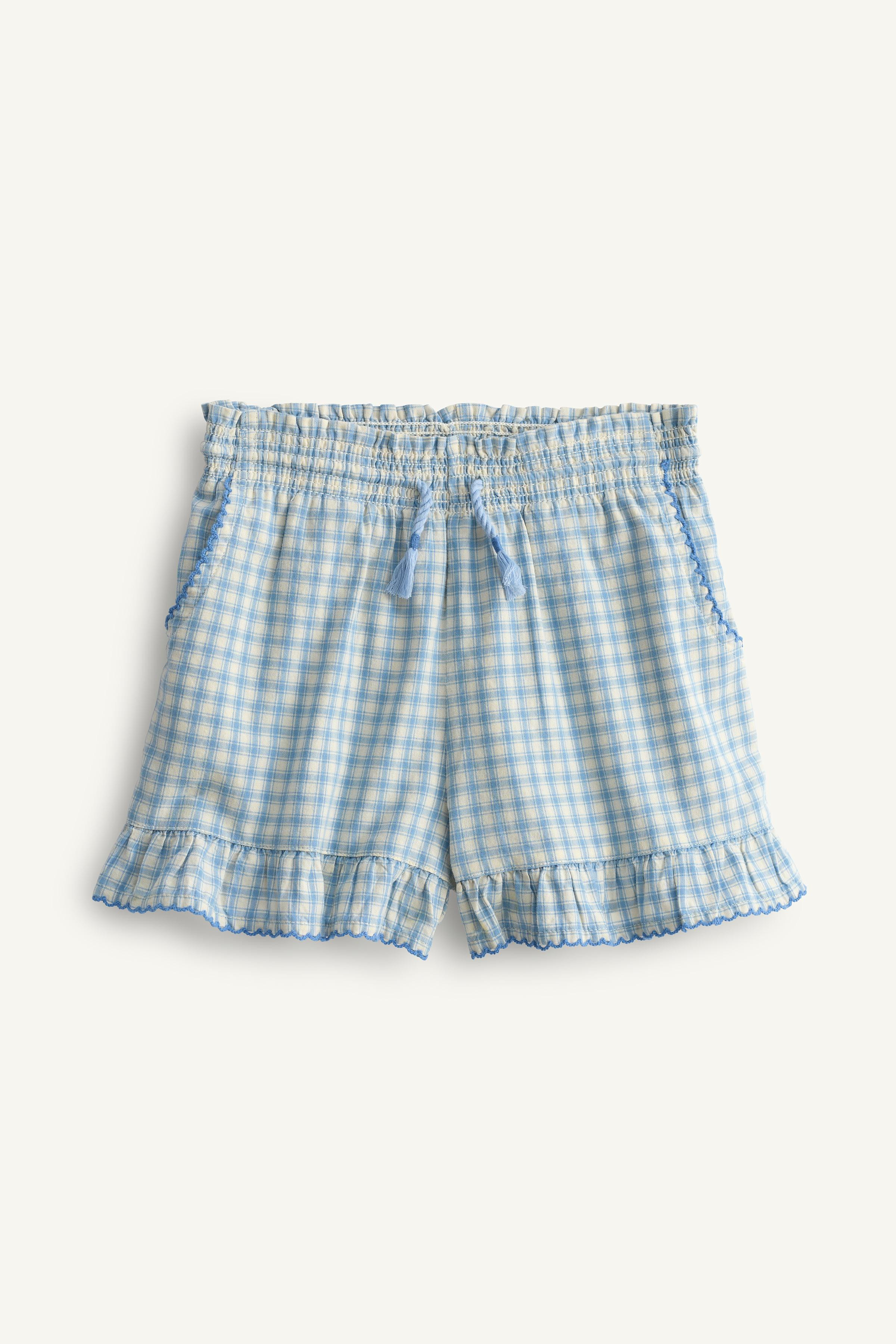 LIMITED EDITION EMBROIDERED PLAID SHORTS | Zara US