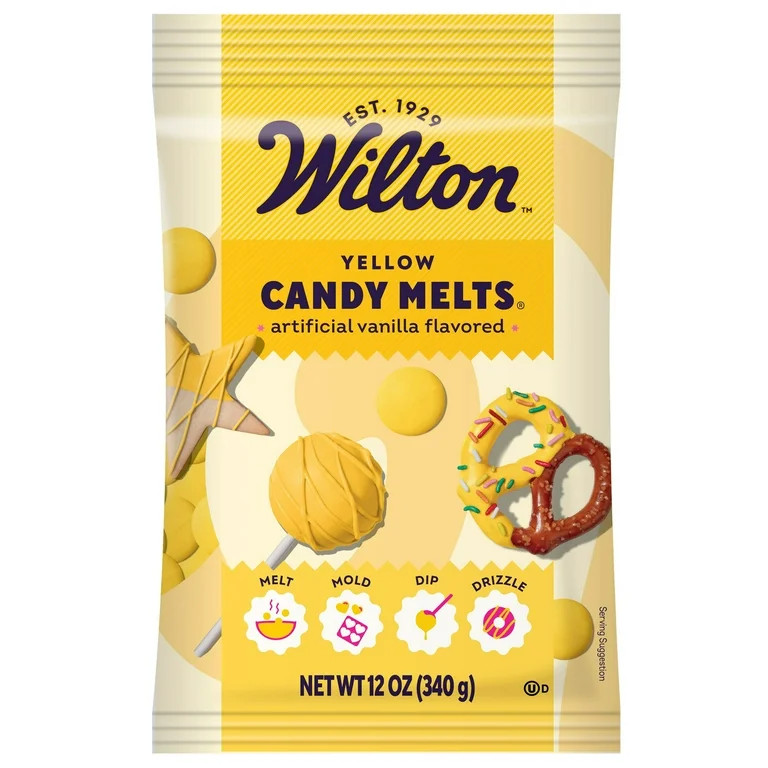 Wilton Melting Chocolate Yellow Candy Melts for Cake Pops Candy Making Chips Vanilla Flavored 12o... | Walmart (US)