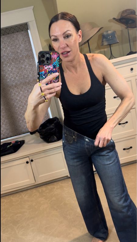 Coming at you with more Jean sweatpants. Seriously you guys- I might have to live in these this summer. The blue Jean color is great and I paired with a black tank top with my golden goose sandals. Wearing size 25 in jeans, size 4 in tank top and size 8 in golden goose sandals. 

#LTKSeasonal #LTKstyletip #LTKover40