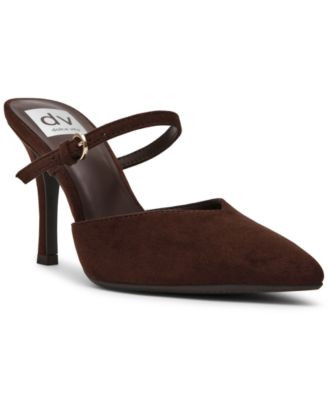 Dv Dolce Vita Women's Geanie Woven Two-Piece Pointed Toe Heeled Pumps - Dark Brown Woven | Macy's