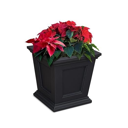 Mayne Fairfield 16in Square Planter - Black - Durable Self Watering Resin Planter (5887-B) | Amazon (US)