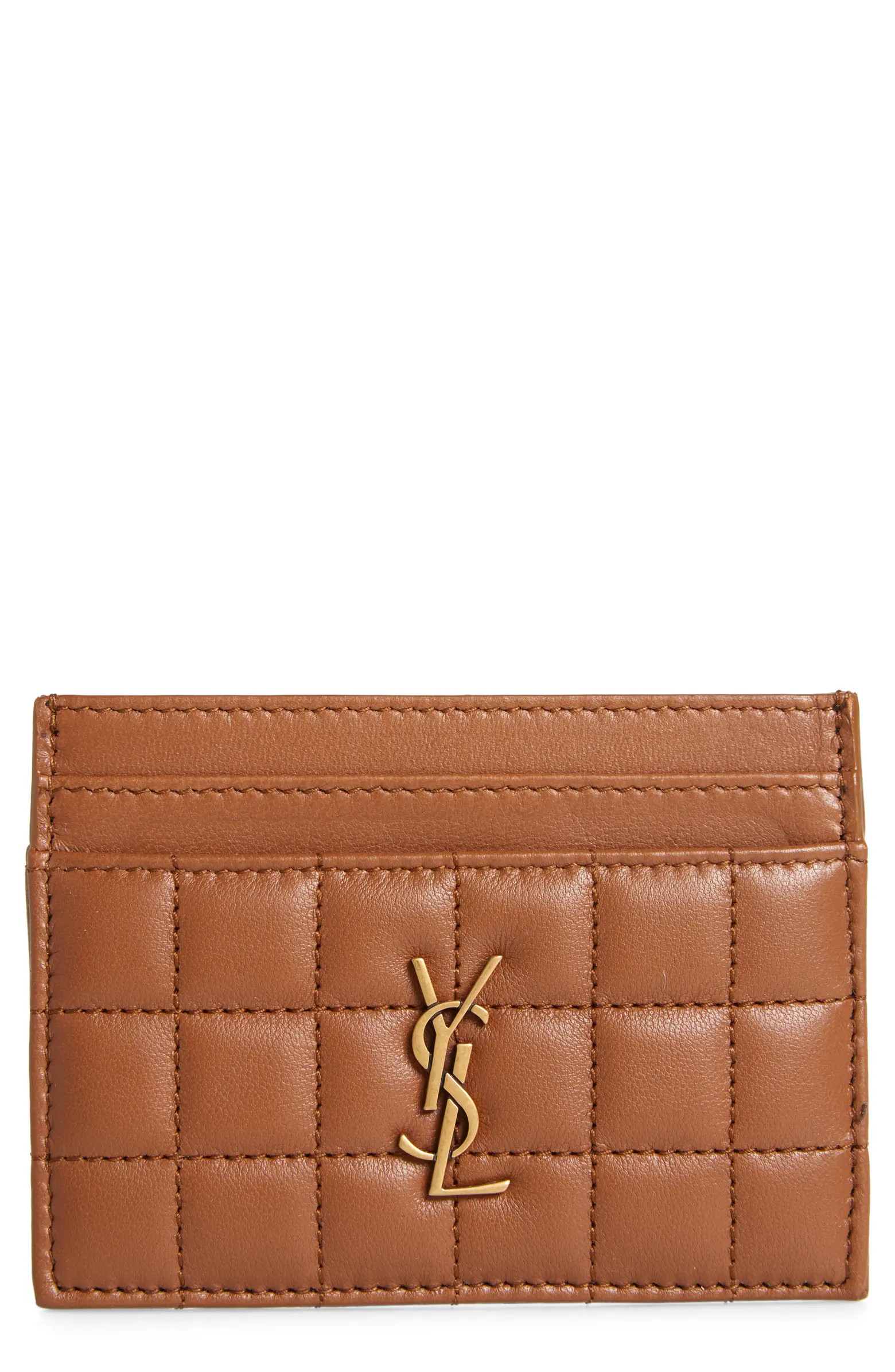Matelassé Leather Card Case | Nordstrom