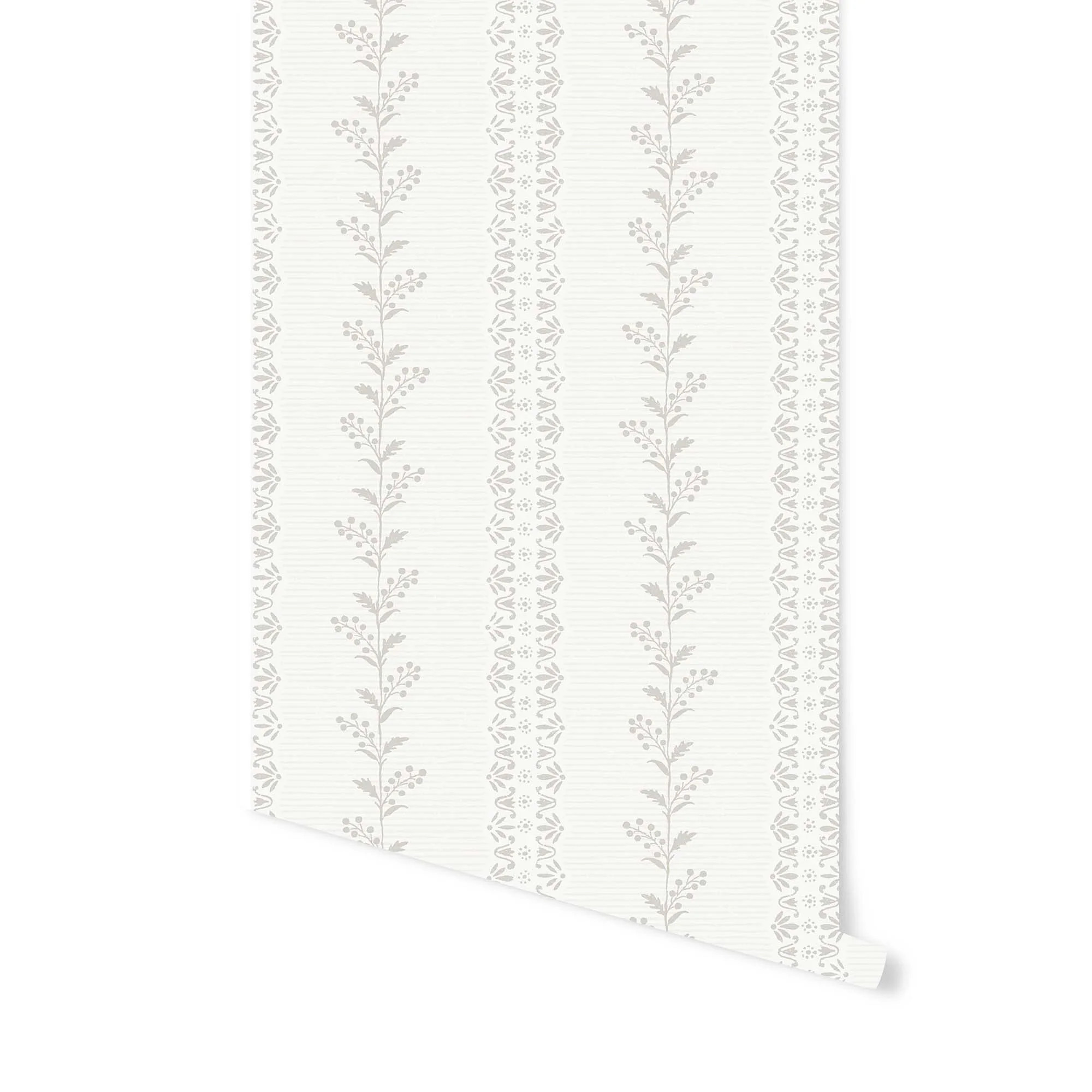 Everleigh Wallpaper in Gray | Brooke & Lou | Brooke and Lou