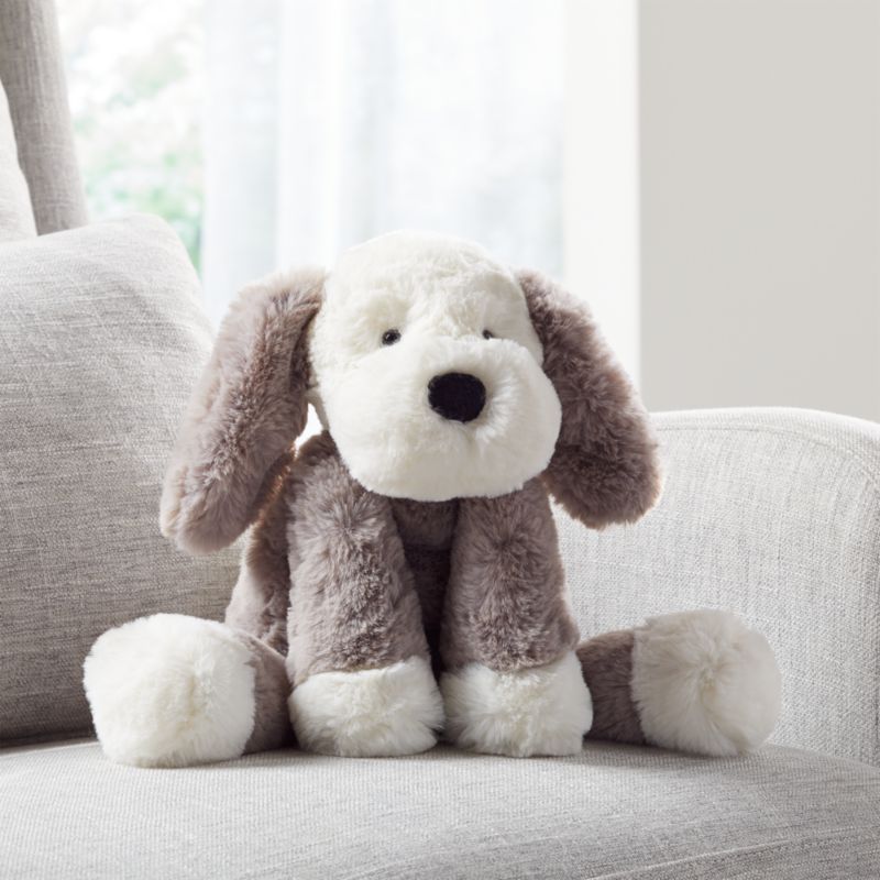 Jellycat Grey Smudge Puppy + Reviews | Crate and Barrel | Crate & Barrel