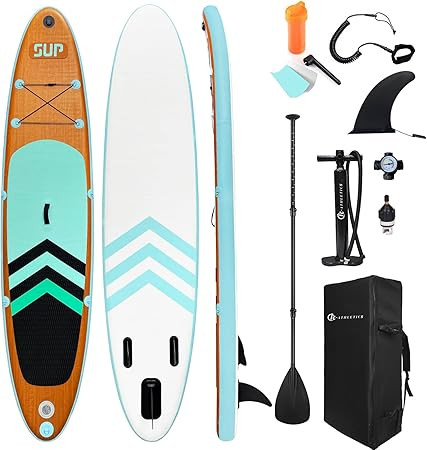JC-ATHLETICS Inflatable Stand Up Paddle Board (6 Inches Thick), ISUP Package W/Premium SUP Access... | Amazon (US)