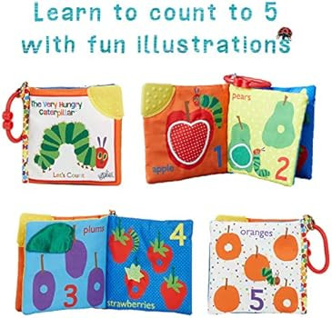 Let's Count Soft Book - World of Eric Carle The Very Hungry Caterpillar Baby Teething Crinkle Boo... | Amazon (US)