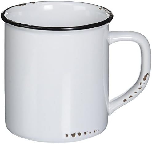 Abbott Collection Home 27-Enamel/Mug WHT Enamel Look Mug, White | Amazon (CA)