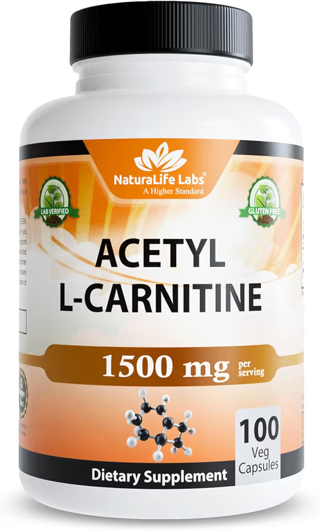 Acetyl L-Carnitine (ALCAR) 1500 mg per Serving – 100 Capsules – Non-GMO, Gluten-Free, Vegan | Amazon (US)