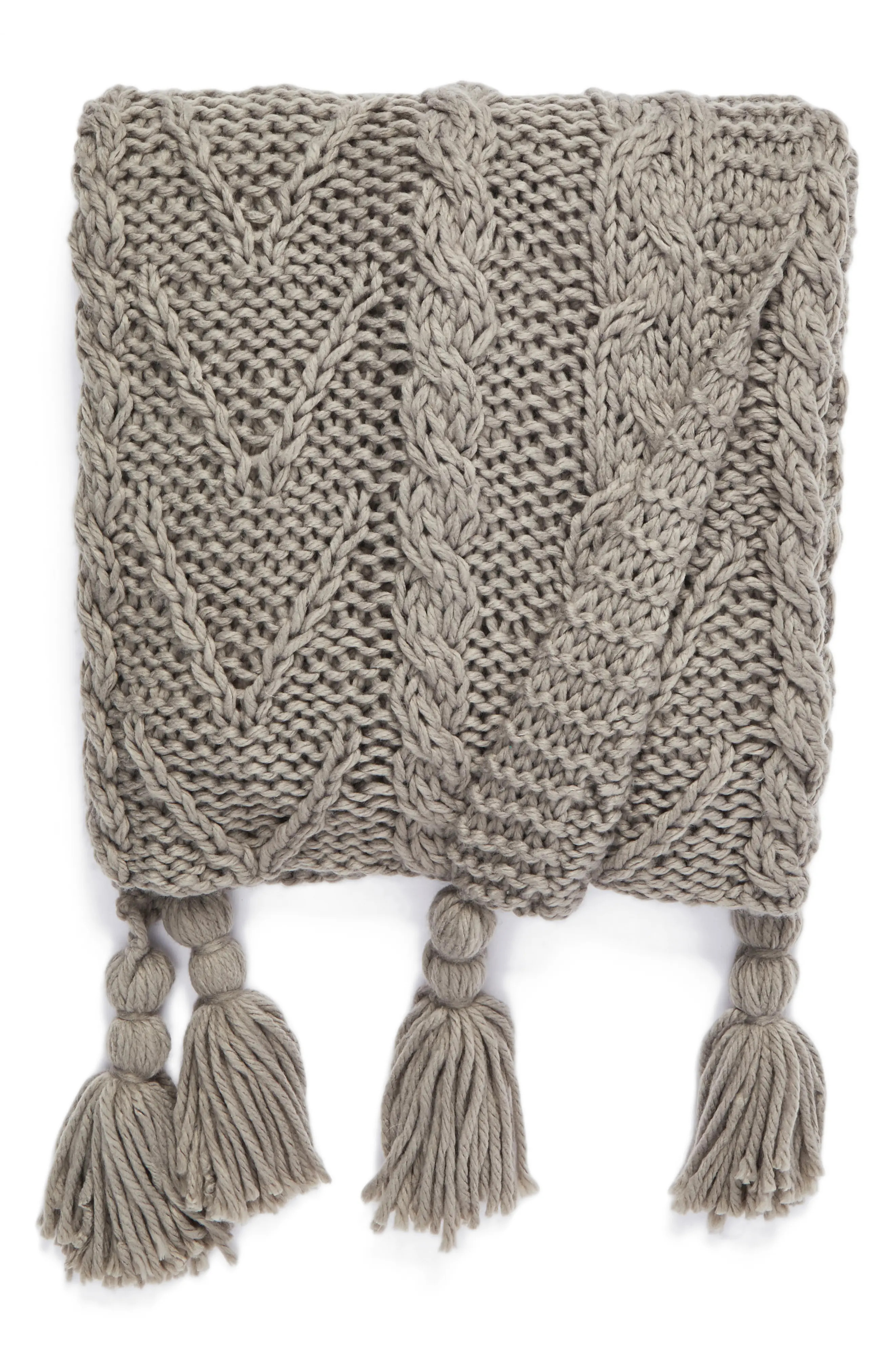 Cable Knit Tassel Throw Blanket | Nordstrom