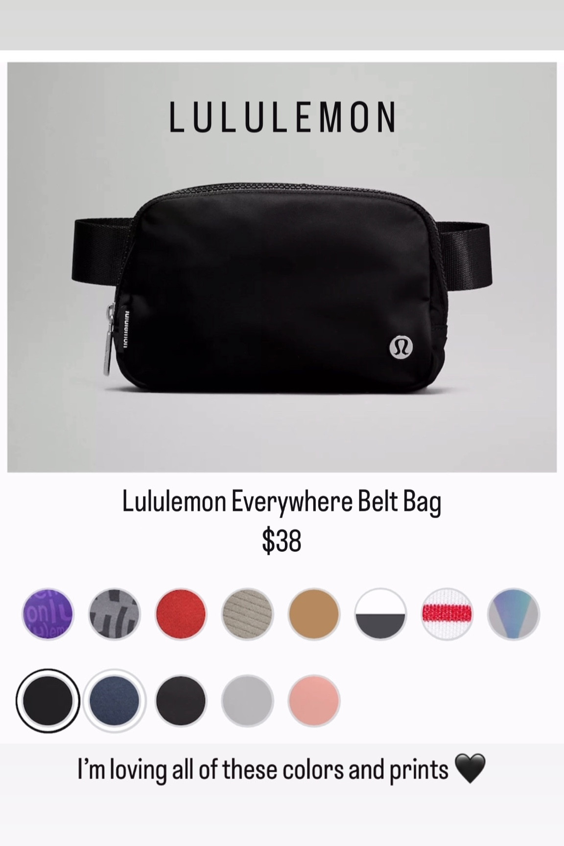 Lululemon everywhere belt bag. Crossbody bag. Athletic wear. 

#LTKFitness #LTKunder50