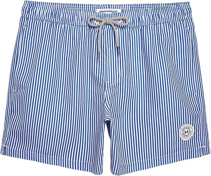 maamgic Mens Swim Trunks 5 Inch with Mesh Lining, Quick Dry Mens Bathing Suit, Swim Shorts for Sw... | Amazon (US)