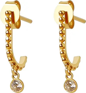 Argento Vivo Sterling Silver Cubic Zirconia Hoop Earrings | Nordstrom | Nordstrom