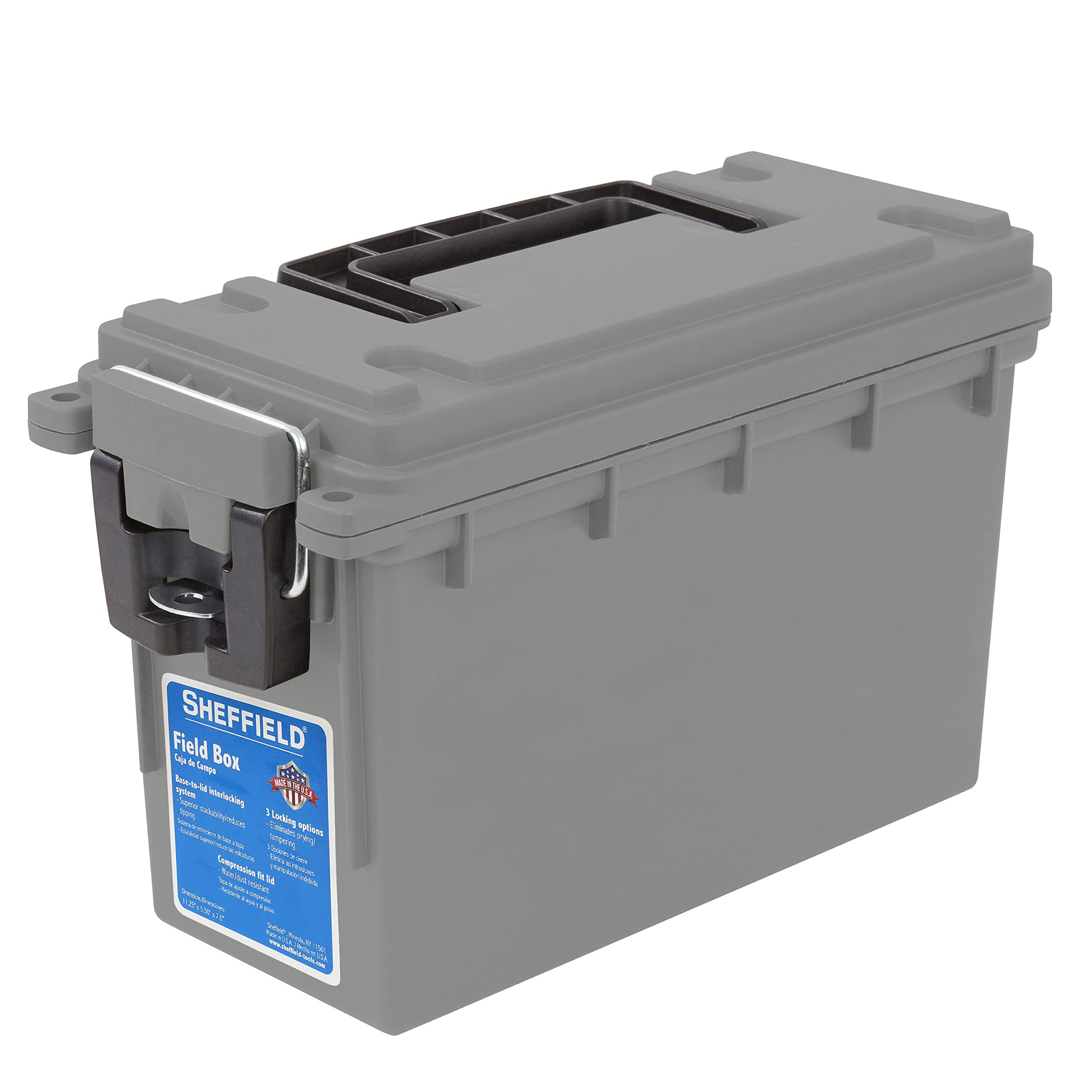 Sheffield 12628 Ammo Storage Box, Stackable .30 Cal Field Boxes, Water and Dust Resistant, Lockab... | Amazon (US)