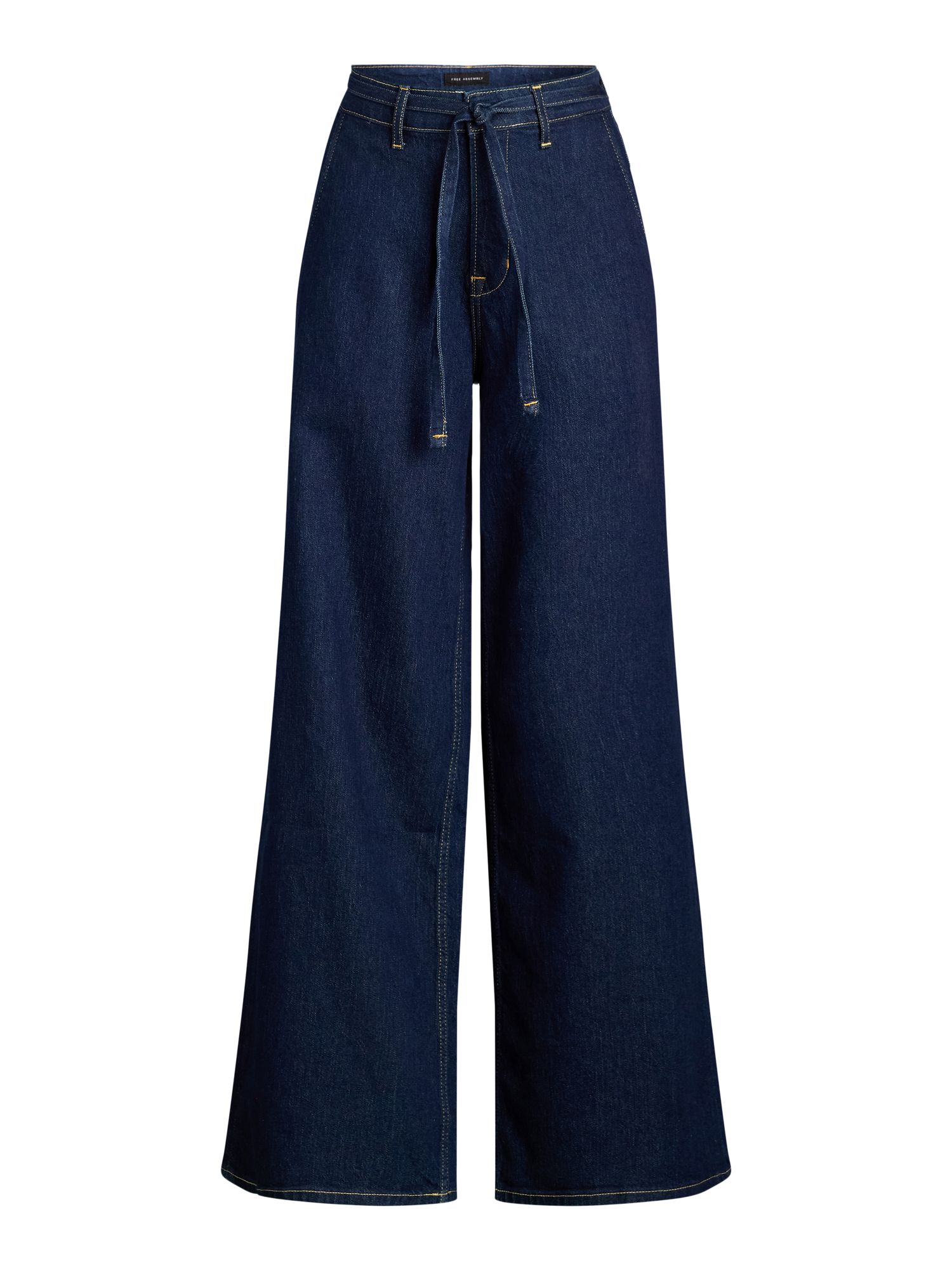 Free Assembly Women Mid Rise Belted Wide Leg Trouser Jean | Walmart (US)