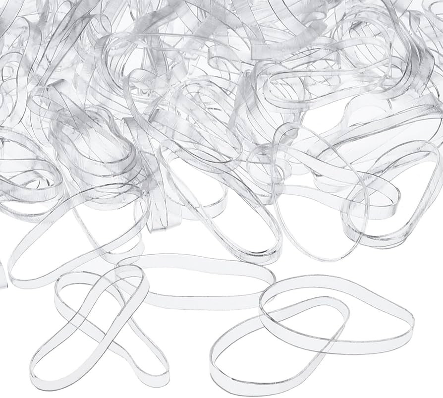 3 mm Clear Elastic Bands Hair Rubber Bands, 500 Pieces | Amazon (UK)