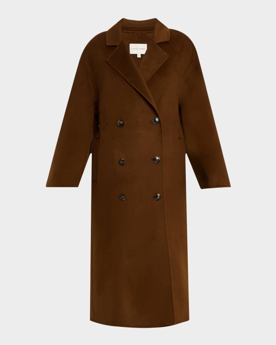 Loulou Studio Borneo Double-Breasted Wool-Cashmere Coat | Neiman Marcus
