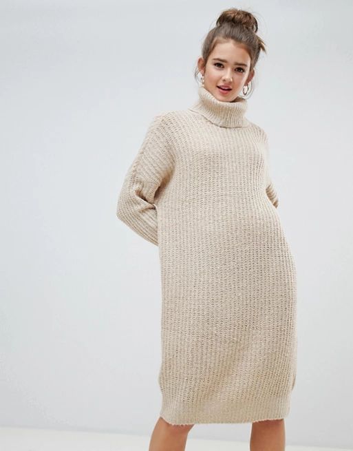 Only roll neck knitted dress | ASOS US