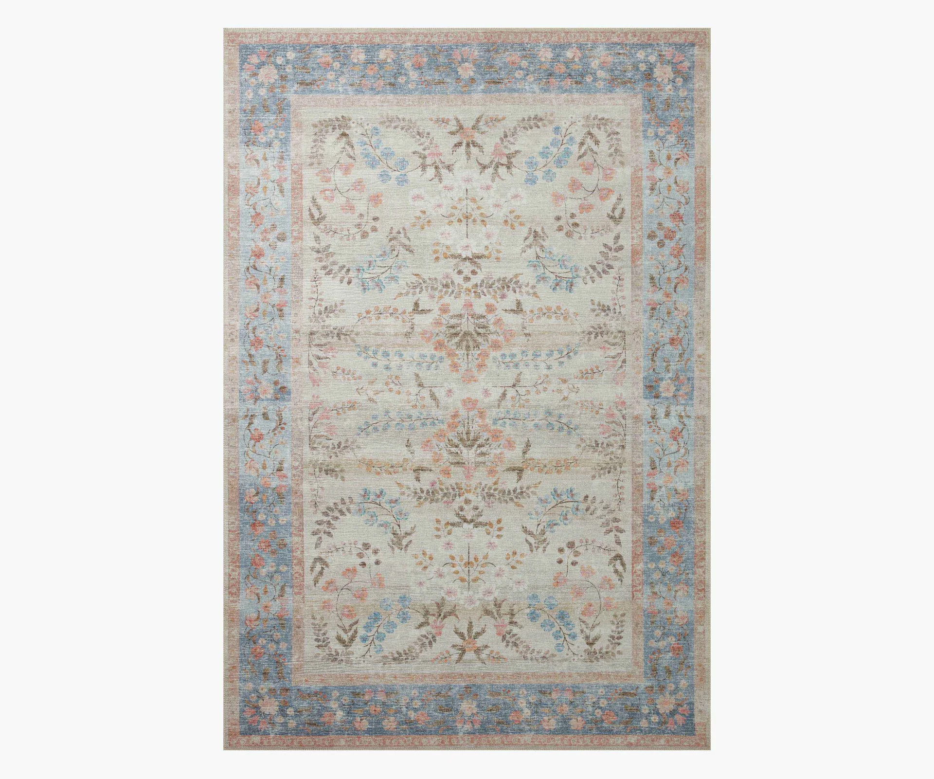 Palais Kensington Printed Rug - Light Blue | Rifle Paper Co.