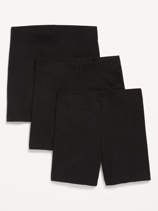 High-Waisted Biker Shorts 3-Pack -- 6-inch inseam | Old Navy (US)