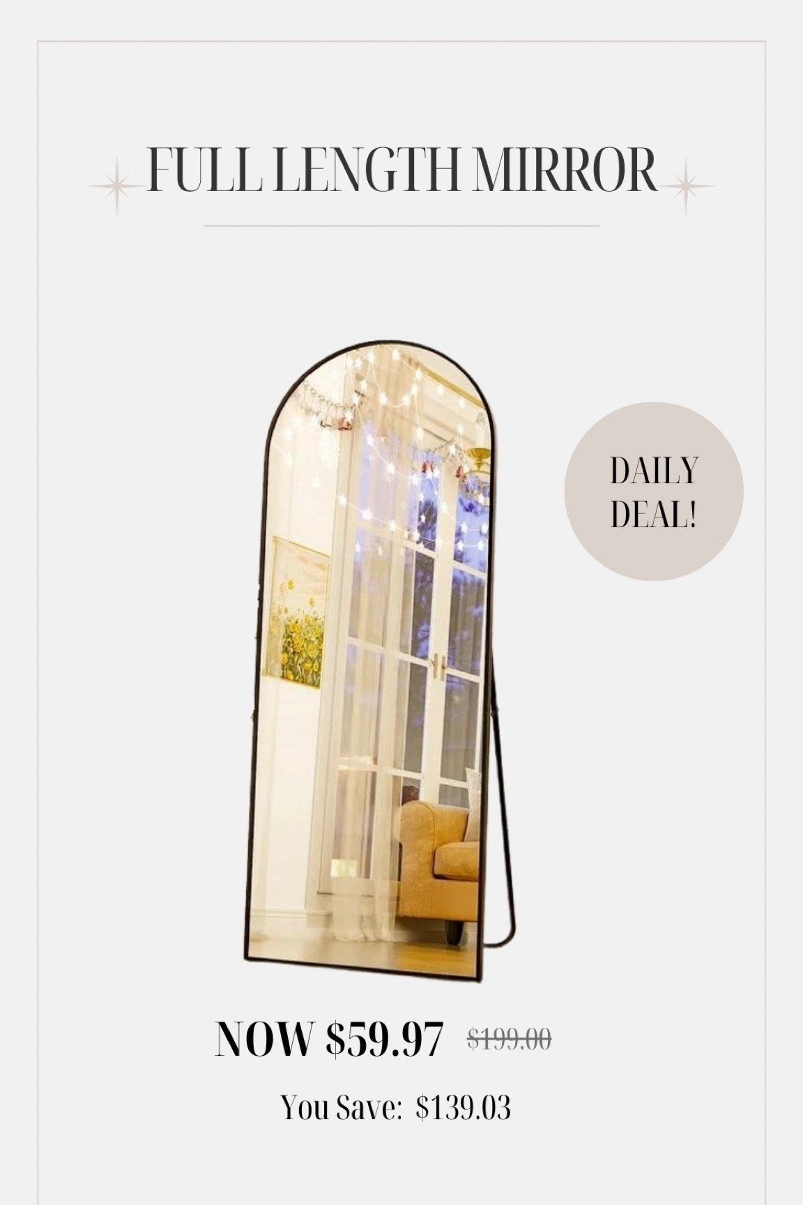 Huge sale on this Walmart floor length mirror! 

#LTKsalealert #LTKhome #LTKfindsunder100