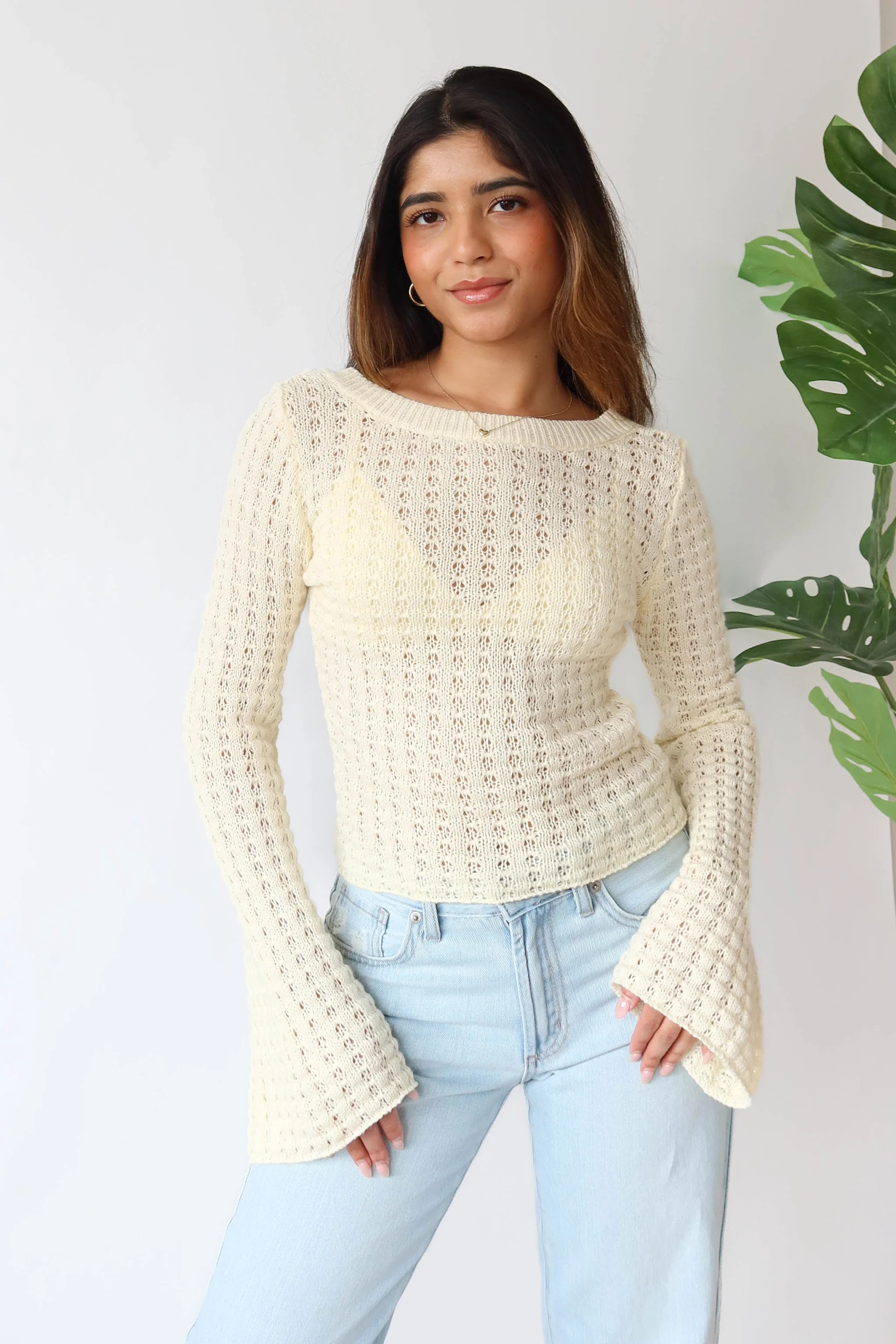 No Doubt Long Sleeve in Cream | Grey Bandit