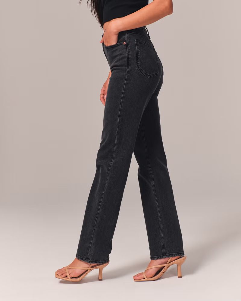 Women's Ultra High Rise 90s Straight Jean | Women's Bottoms | Abercrombie.com | Abercrombie & Fitch (US)