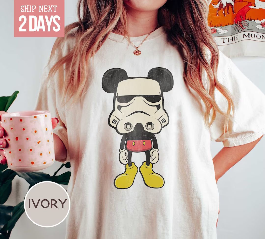 Disney Mickey Star Wars Shirt, Star Wars Family Shirt, Vintage Disney Shirt, Mickey Mouse T-shirt... | Etsy (US)