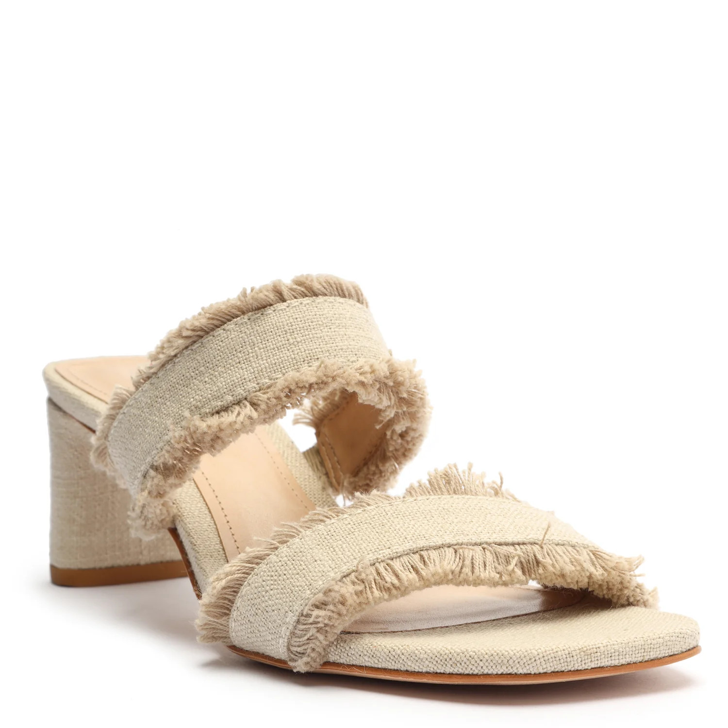Amely Mid Block Linen Sandal | Schutz Shoes (US)