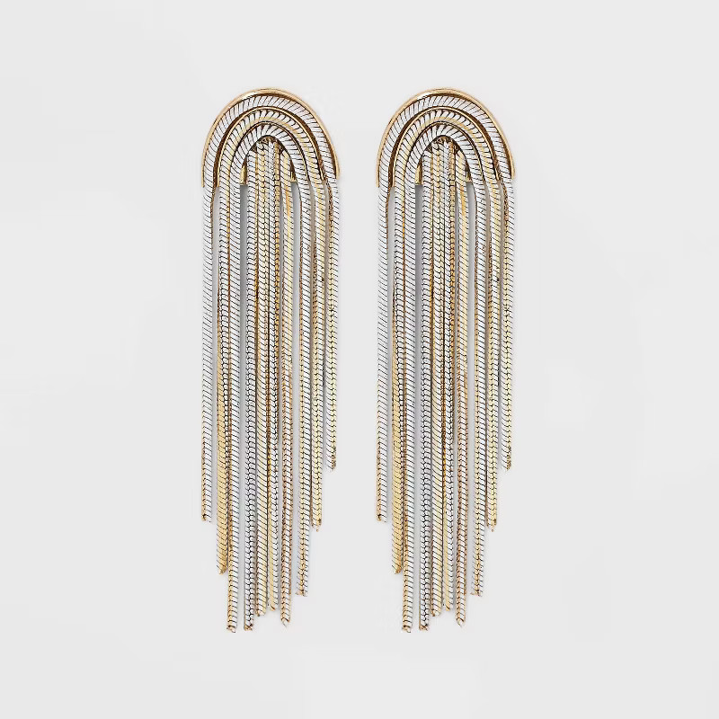 SUGARFIX by BaubleBar Chain Fringe Statement Earrings | Target