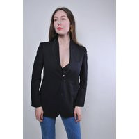 Vintage Minimalist Striped Black Blazer Jacket, Size S/M | Etsy (US)