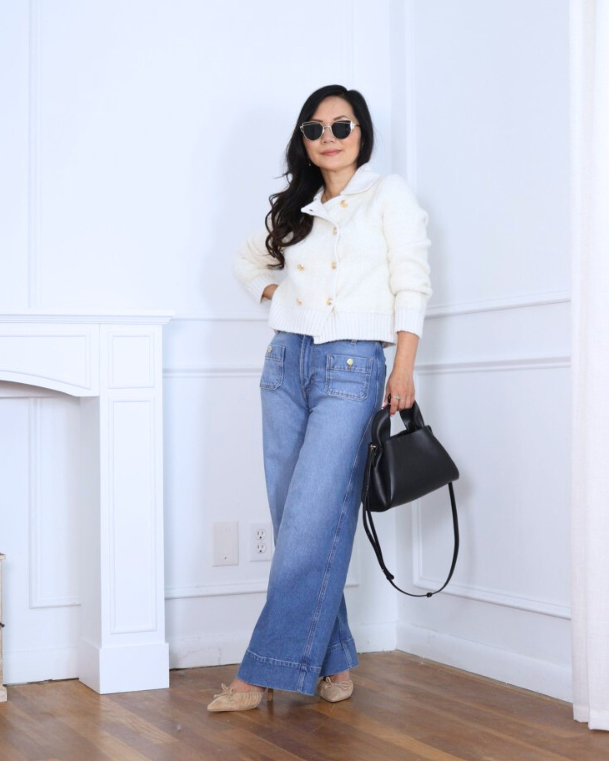 Cozy textures for the win — wearing a boucle cardigan and wide-leg jeans from H&M for an easy yet elevated everyday look. I’m 5’2, wearing size S.

#LTKOver40 #LTKPetite #LTKStyleTip