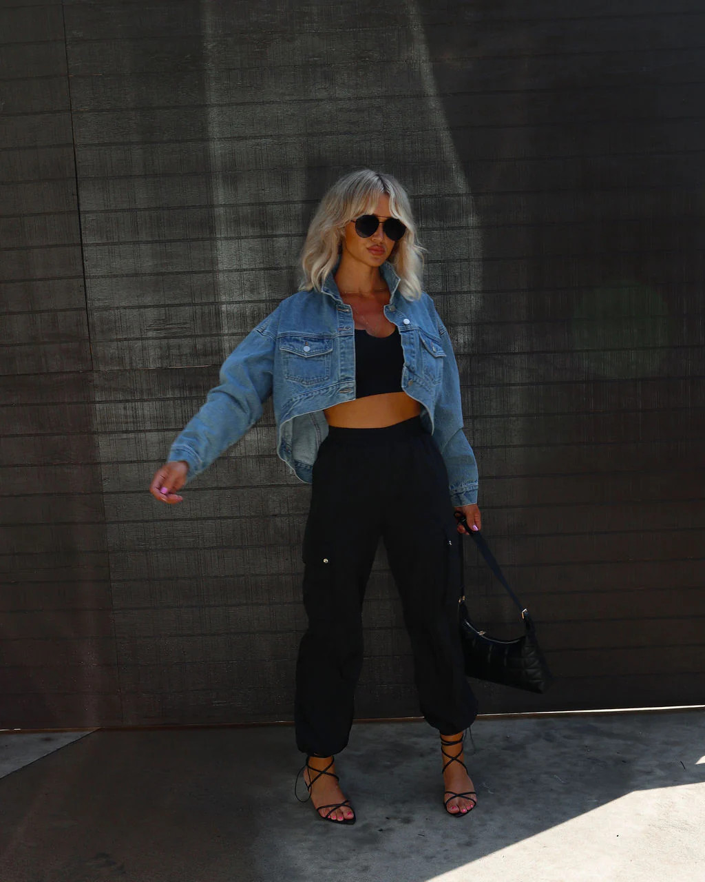 Jorise Cropped Denim Jacket Denim / S | VICI