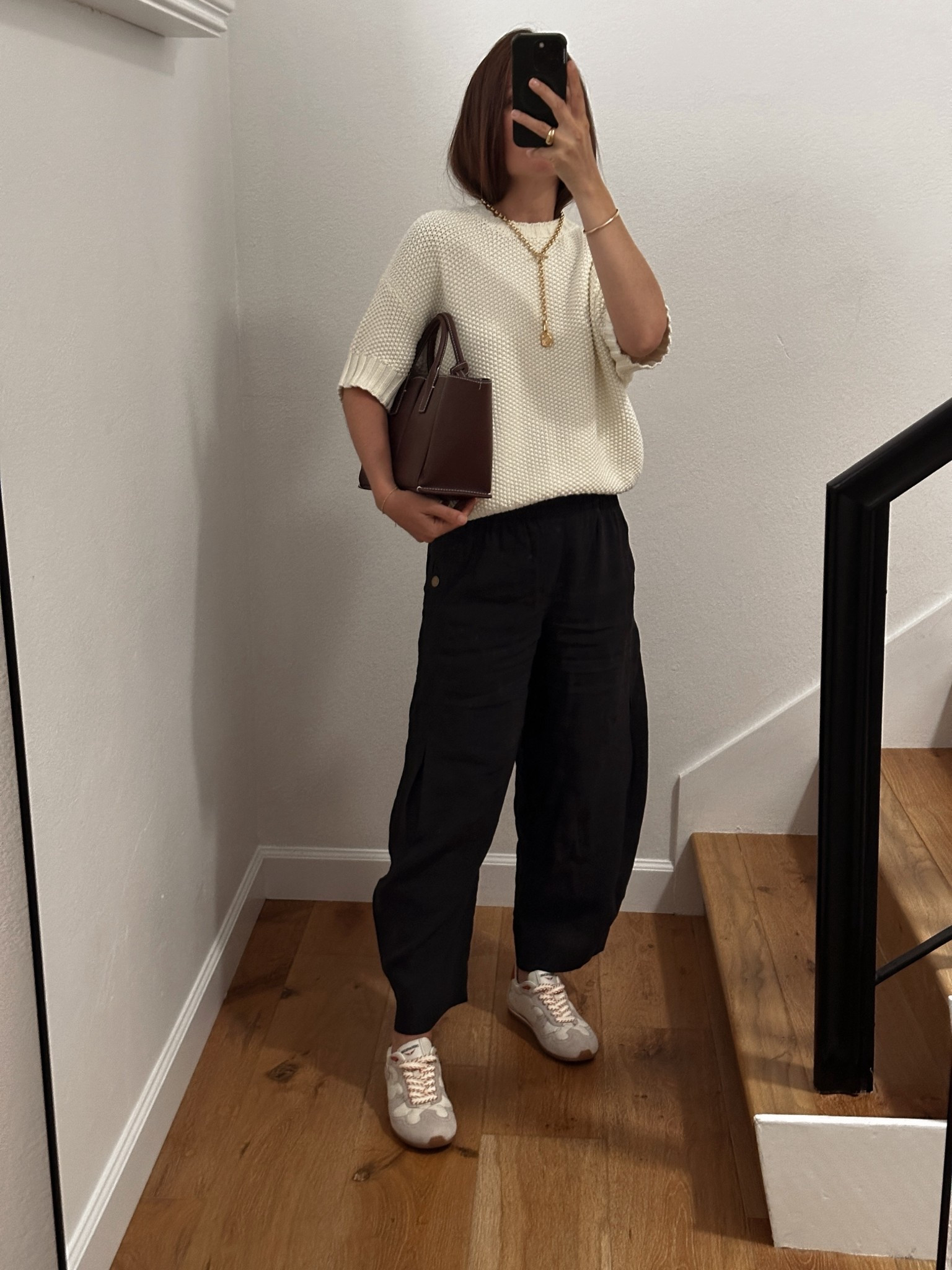 Simple but cool outfit! All
Time favorite pants, so chic and comfy! 

Sweater size M 
Pants 4
Sneakers tts 

#LTKPetite #LTKgrwm #LTKootd
