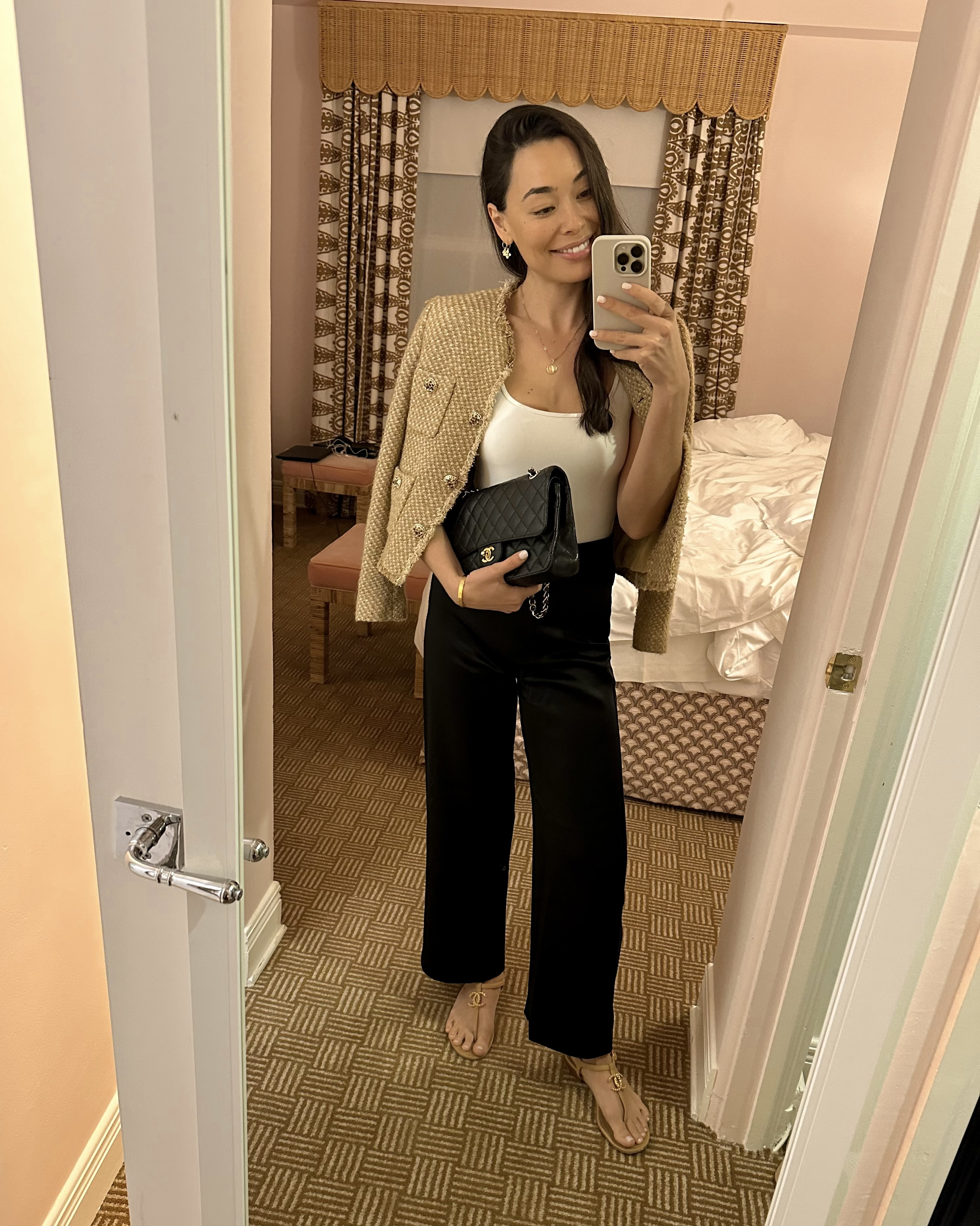 Nanushka silk pants, Mango lady jacket, Palm Beach date night outfit. 

#LTKSeasonal #LTKItBag #LTKStyleTip