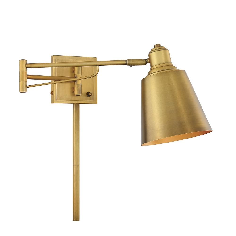 Filament Design 1-Light Natural Brass Sconce-CLI-SH104755 - The Home Depot | The Home Depot