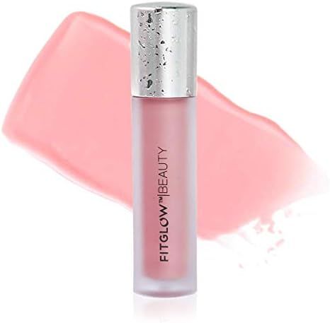 Fitglow Beauty Lip Color Serum in Go (Creamy Baby Pink) Organic Lip Gloss with Vegan Collagen & B... | Amazon (US)