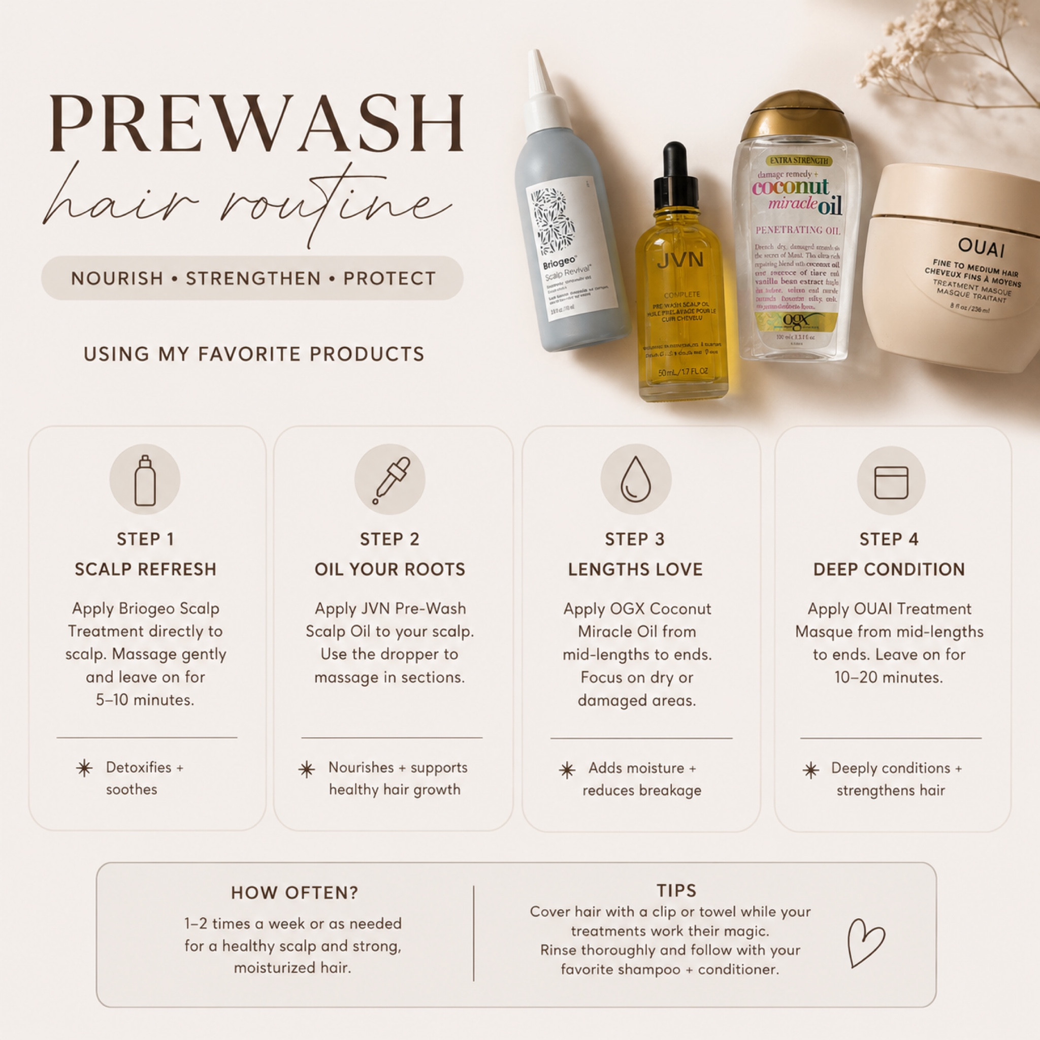 Prewash hair routine 

#LTKselfcare #LTKBeauty #LTKmomlife