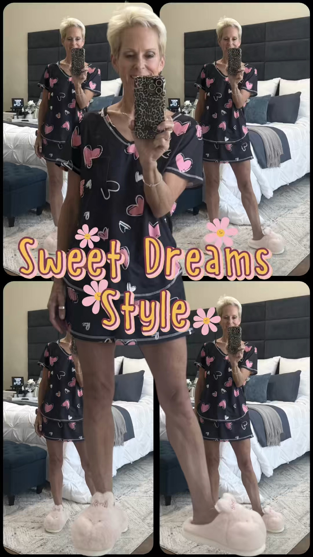 Sweet dreams just got cuter 💕 This heart set is so soft, and these bunny slippers… 

I can’t even 🐰✨ Cozy, comfy, and staying on repeat!


#Loungewear #CozyVibes #PajamaStyle #ComfyStyle #StayCozy