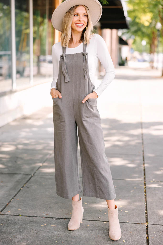 Have A Little Fun Charcoal Gray Jumpsuit | The Mint Julep Boutique