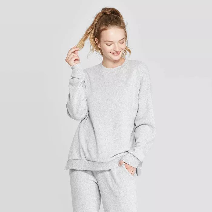 Women's Cozy Lounge Crew Sweatshirt - Colsie™ | Target