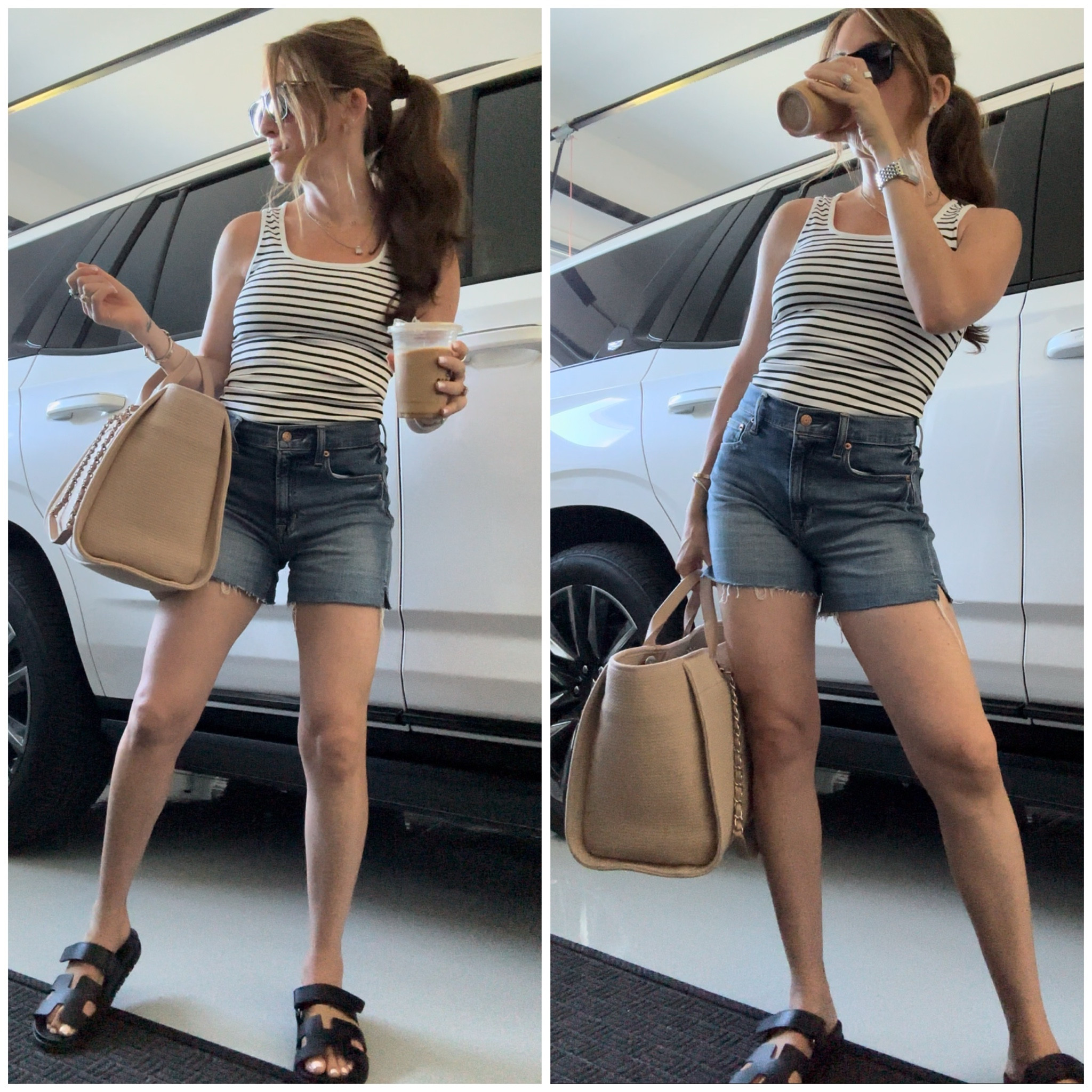 These Hermes chypres are quickly becoming my most-worn luxe shoe.  Get the same look for less linked here. Some other comfy staples linked too ❤️