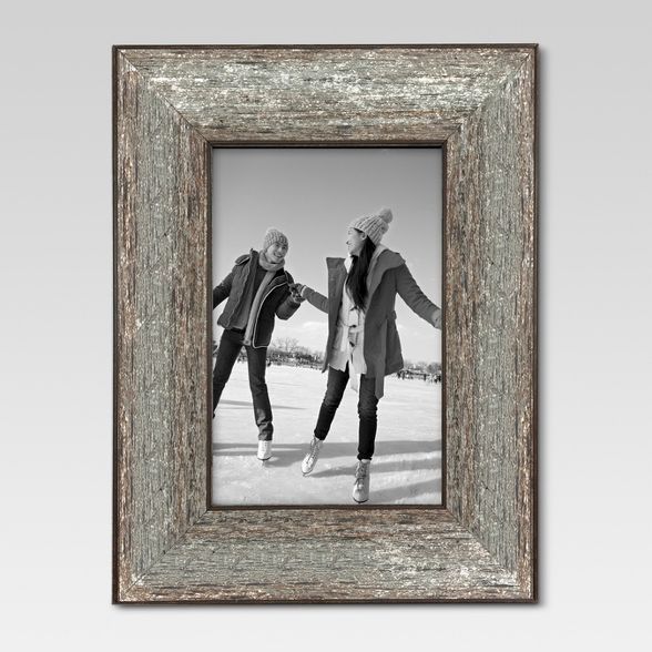 4" x 6" Aged Wood Frame Silver - Threshold™ | Target