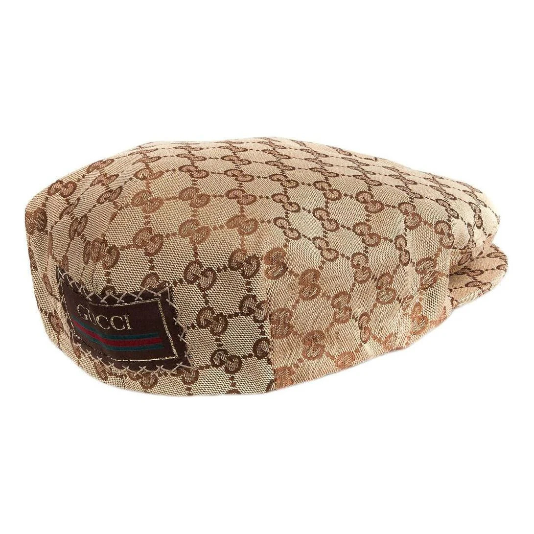 GucciOriginal GG Canvas Flat Cap 'Beige Dark Brown' | KICKS CREW