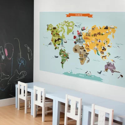 Children's World Map Wall Decal | Wayfair North America