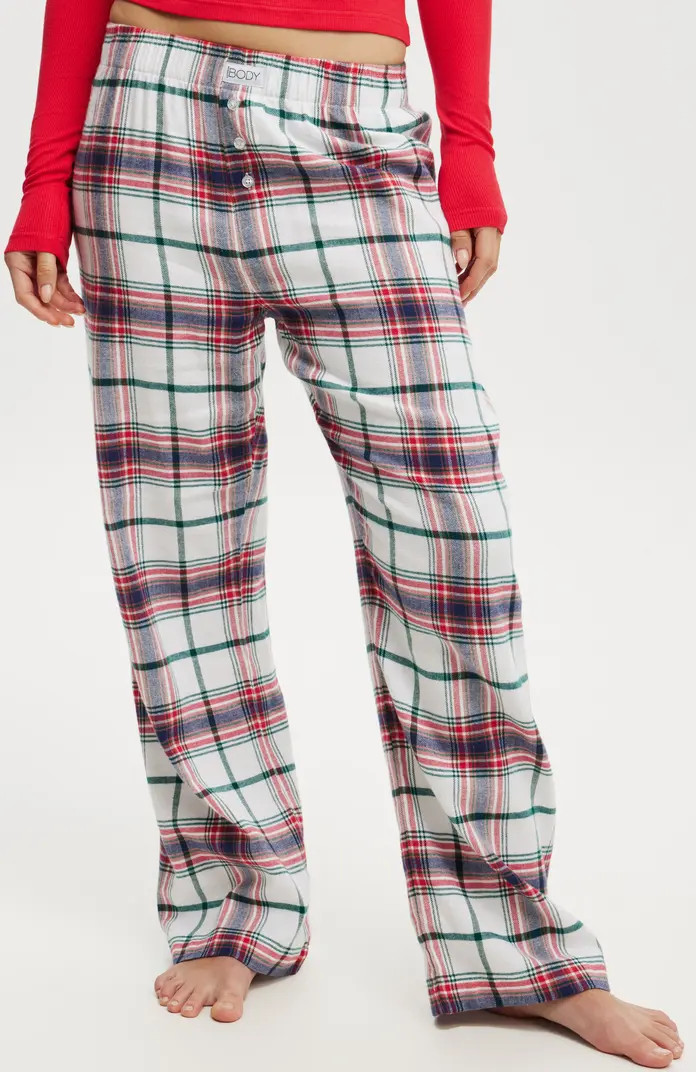 COTTON ON BODY Flannel Boyfriend Boxer Pant | Nordstrom | Nordstrom