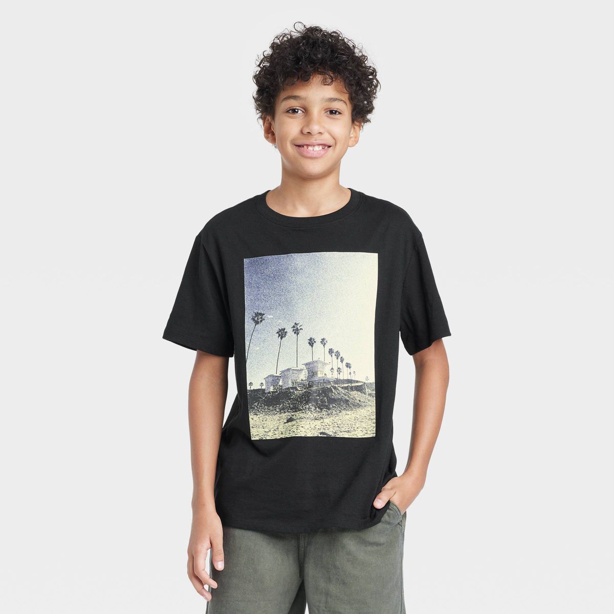 Boys' Beach Short Sleeve Graphic T-Shirt - art class™ Black | Target