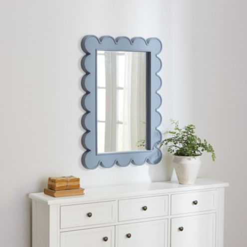 Hayli Scallop Mirror Colorful Wood Wall Decor | Ballard Designs, Inc.